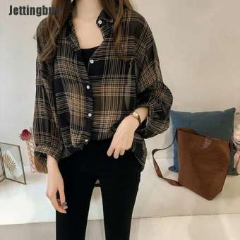 Áo Sơ Mi Kẻ Sọc Cho Nữ Áo Cánh Dơi Tay Áo Cánh Dơi Áo Cánh Vải Voan Ngoại Cỡ