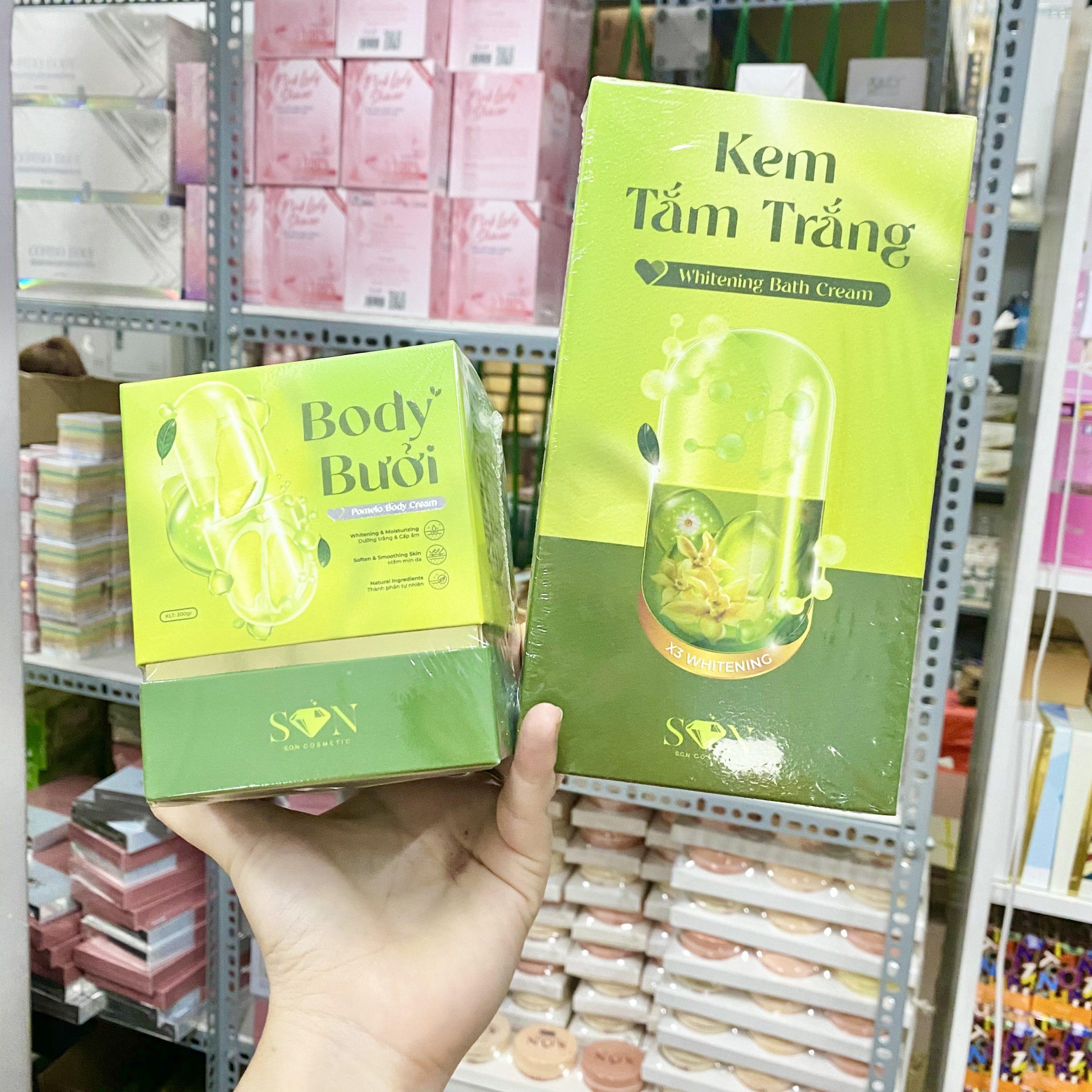 (MUA 1 TẶNG 1) KEM BODY BƯỞI CỐT Ủ SON, TẶNG TẮM TRẮNG