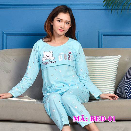 Bộ đồ bầu và sau sinh Beer hồng ( 50-90kg), 100% cotton