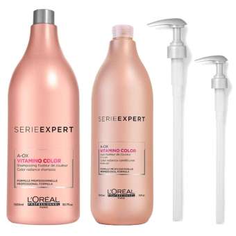 Cặp gội xả cho tóc nhuộm LOREAL VITAMINO COLOR 1500ML/1000ML