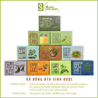 XÀ BÔNG SINH DƯỢC, XÀ PHÒNG 100% THẢO DƯỢC, XÀ BÔNG MƯỚP ĐẮNG MẬT ONG 100G