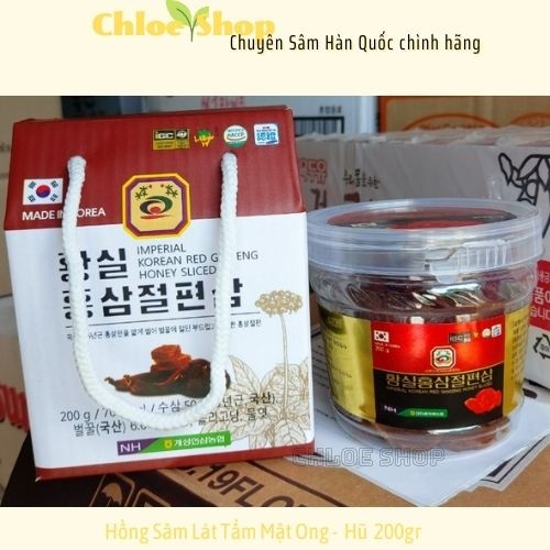 Hồng sâm lát tẩm mật ong hàn quốc 200gr