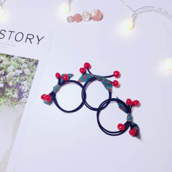 Dây Cột Tóc , Dây Buộc Tóc Cherry Phong Cách Hàn Quốc Siêu Xinh