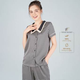 Bộ Pijama quần dài phối gấu đen/be