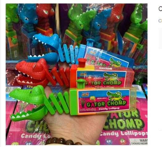 Kẹo Mút Đồ Chơi Cá Sấu Gator Chomp 17gr