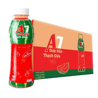 Nước Dưa Hấu Thạch Dừa A7 450ml (Thùng 24 chai)