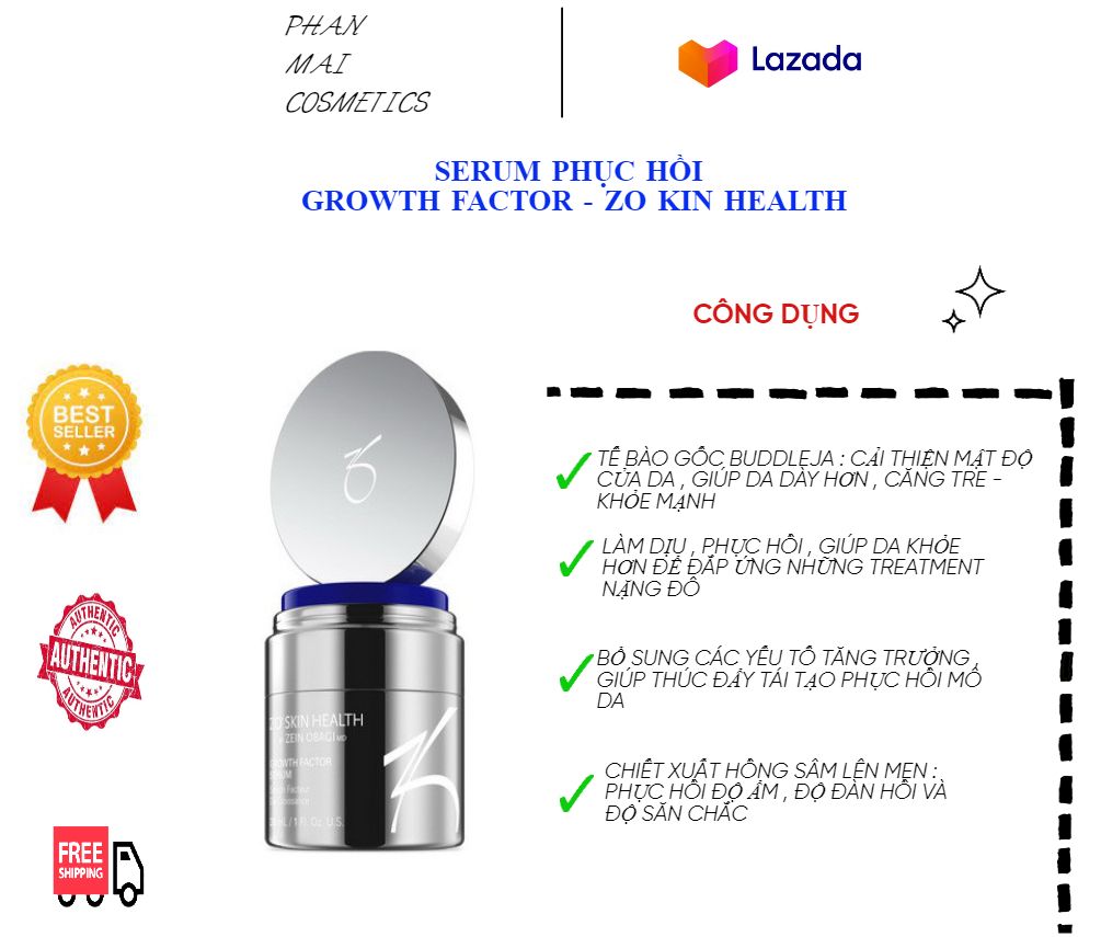 Serum grow factor phục hồi và tái tạo làn da