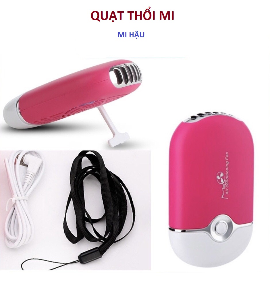 Quạt sấy mi, thổi khô mi ,quạt làm mát có dây sạc tích điện,phụ liệu mi hậu