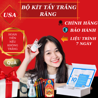 Bộ Kit Tẩy Trắng Răng Smilee Làm Trắng Răng Bằng Máy Làm Trắng Cùng Gel Smilee Tại Nhà Sau 7 Ngày