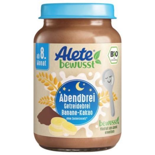 Hũ dinh dưỡng hữu cơ Alete đóng lọ 190g cho bé 4/6m  (date 2022)