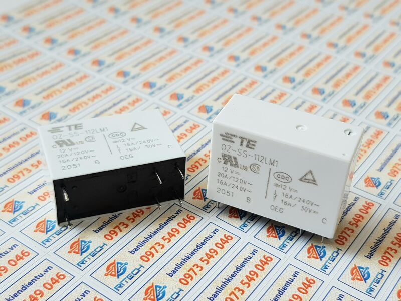 Oz-ss-112lm1 relay 12v 16a 6 chân, 12vdc 16a/240vac