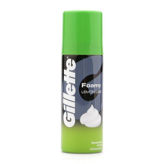 Bọt cạo râu hương chanh Gillette Foamy Lemon Lime (50g)
