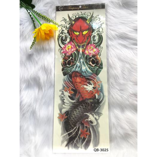 Hình Xăm Dán Kín Tay, Nửa Lưng-hình xăm cá chép hóa rồng