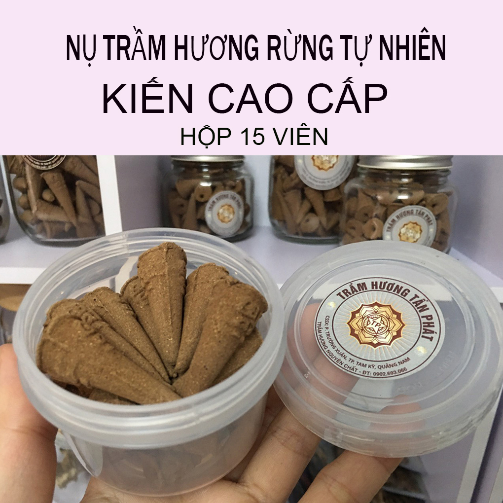 Nụ Trầm Hương Rừng Núi Tự Nhiên - Kiến Sánh Cao Cấp ( Hộp 15 - 21 - 55 - 105 Viên )