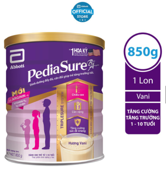 Lon sữa bột Pediasure hương vani 850g
