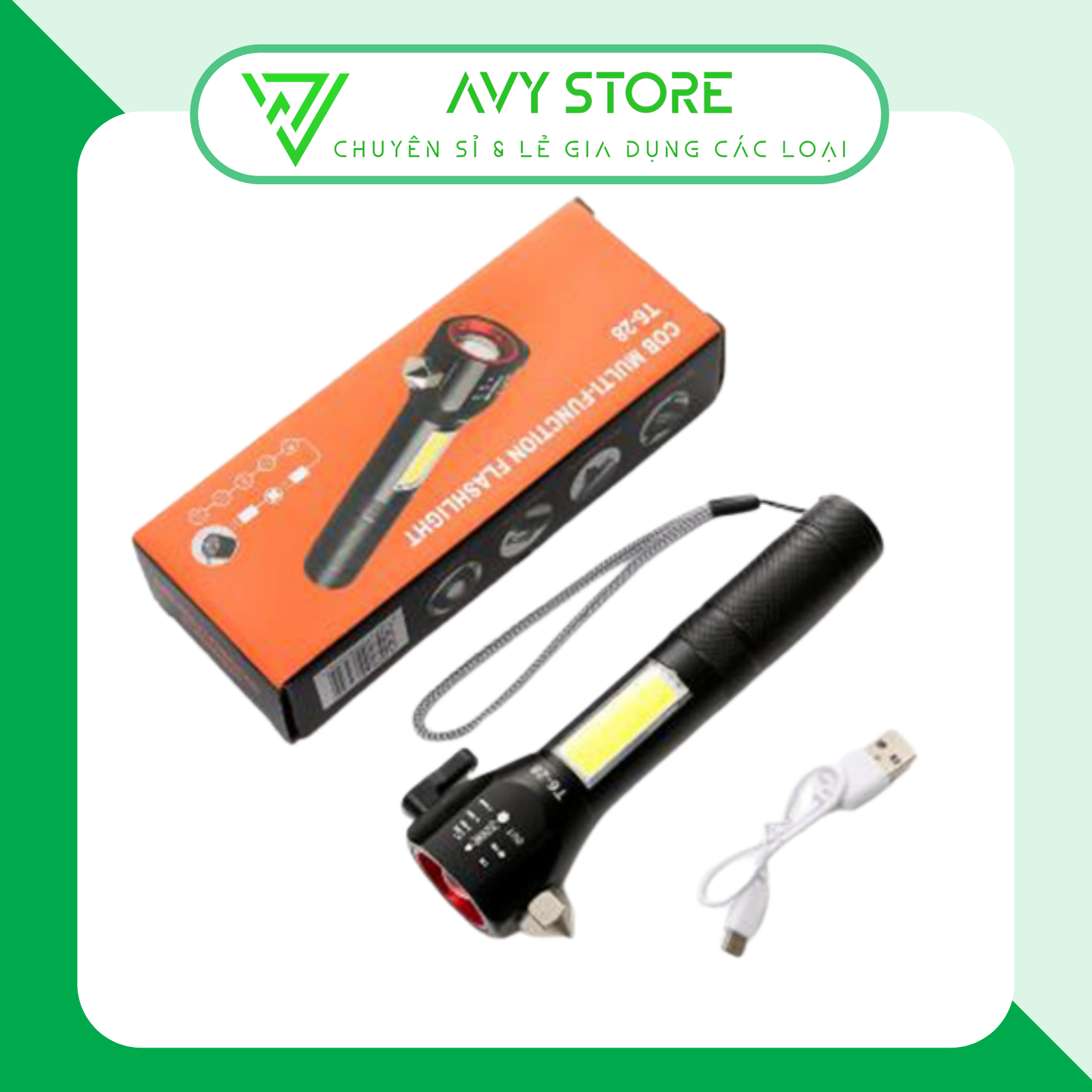 Đèn pin siêu sáng t6-28 cầm tay chiếu sáng xa tiết kiệm điện hiện đại