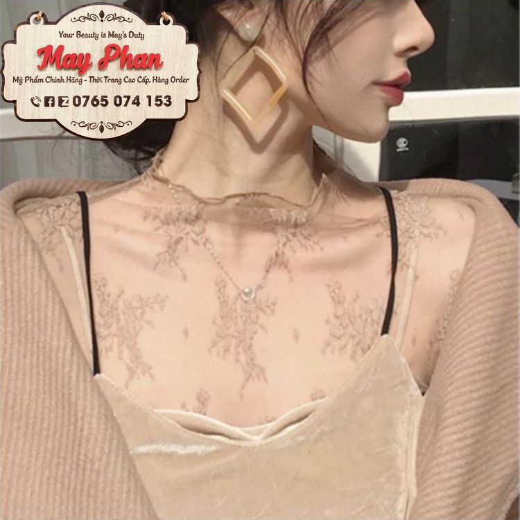 Áo lưới Quảng Châu màu pastel thời thượng cao cấp
