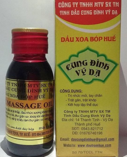 Dầu massage Huế cung đình vỹ dạ ( xoa bóp 60ml )