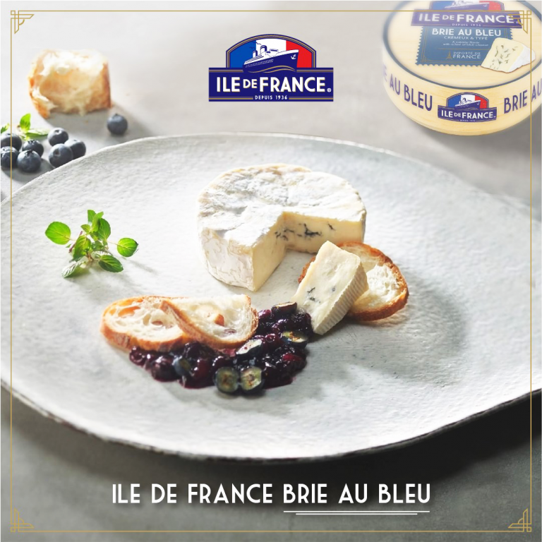 [chỉ giao hỏa tốc 2h tại hcm] phô mai ile de france brie au bleu 125g brie au bleu cheese 1