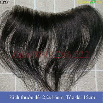 Tóc giả nam mái M siêu da che trán cao,trán chữ M