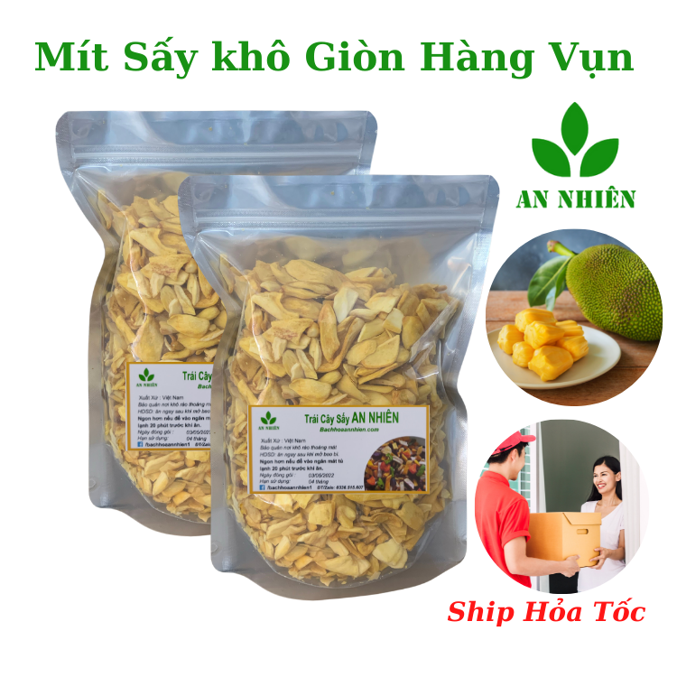 Mít sấy khô giòn hàng vụn An Nhiên 1kg, đồ ăn vặt dinh dưỡng
