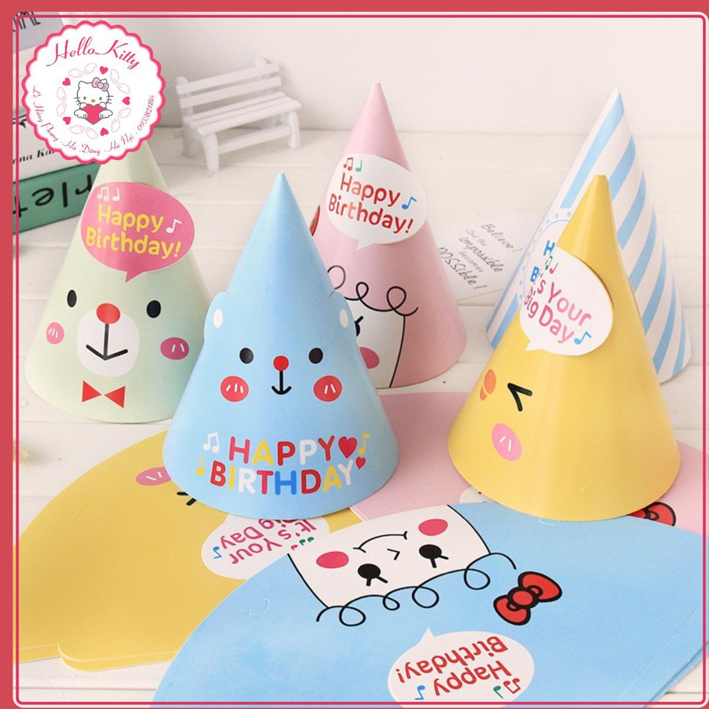 Set 5 mũ sinh nhật giấy - Mũ sinh nhật nhiều mẫu rẻ đẹp