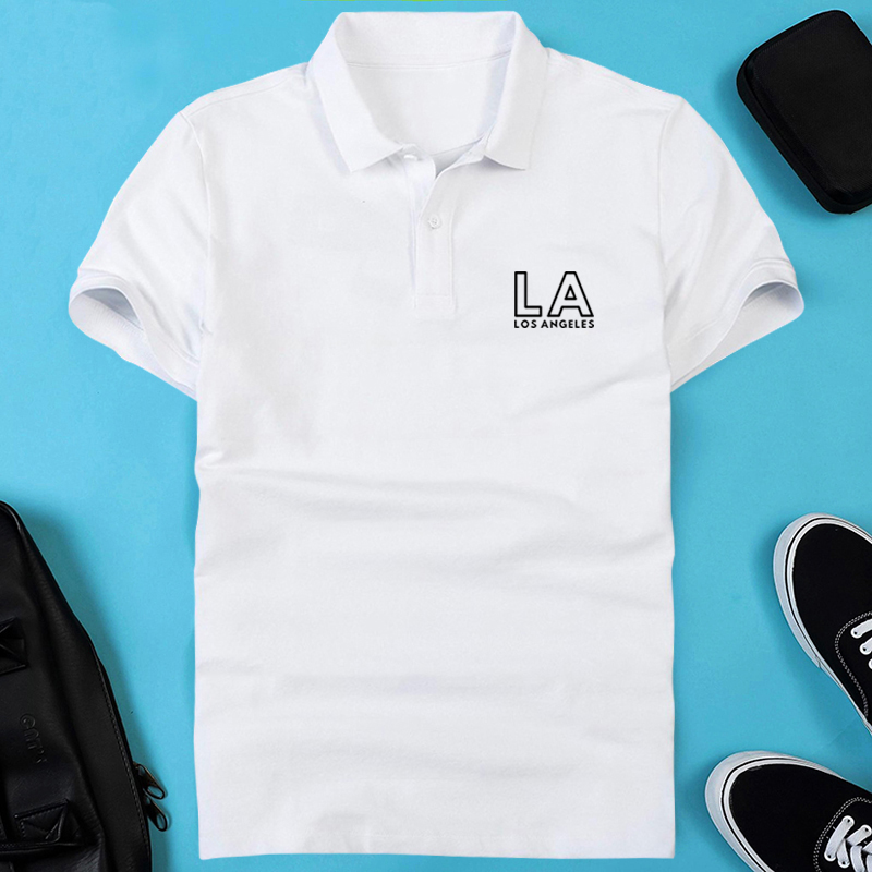 Áo polo los angeles la phong các đơn giản trẻ trung - vải cá sấu mềm mại thoáng mát - áo thun có cổ nam nữ đầy đủ size - polo ht