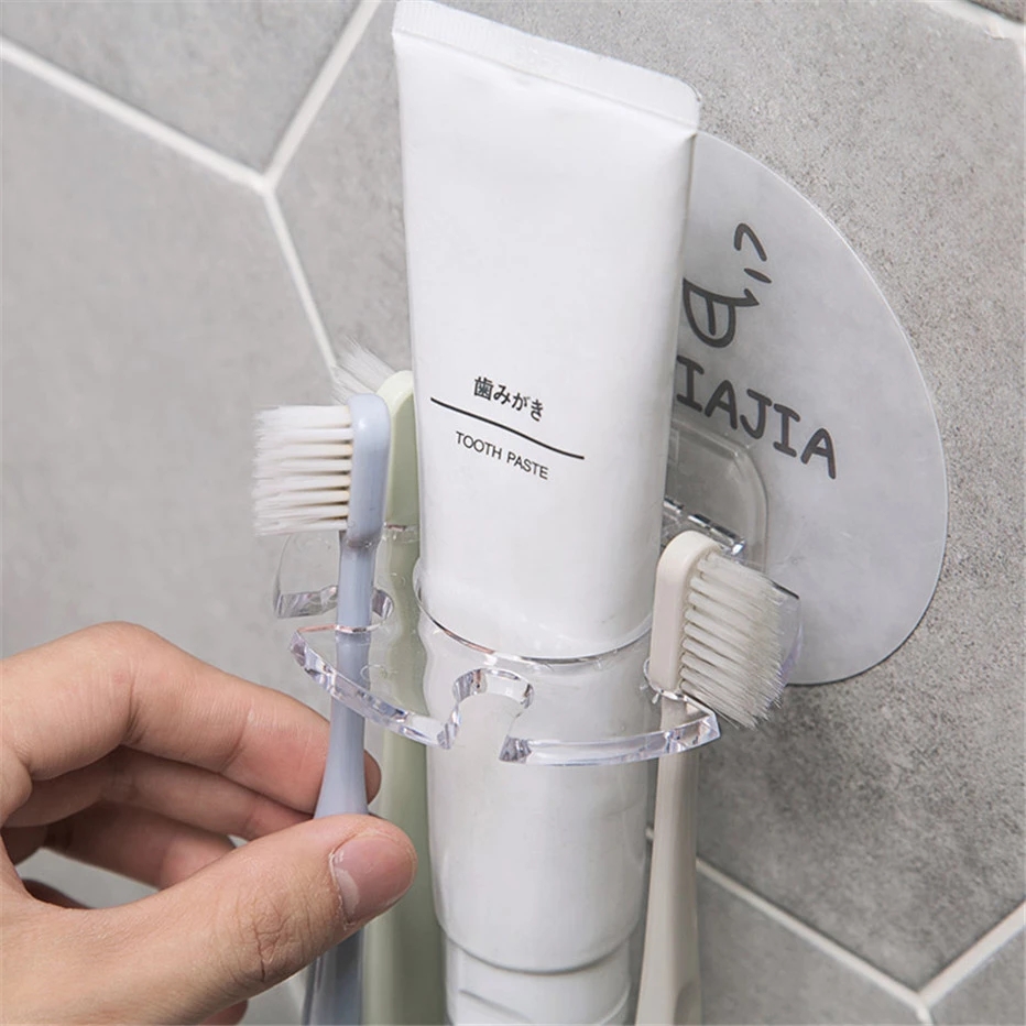 Nhựa bàn chải đánh răng đánh răng kem đánh răng lưu trữ giá máy bàn chải đánh răng dispenser phòng tắm tổ chức phụ kiện công cụ