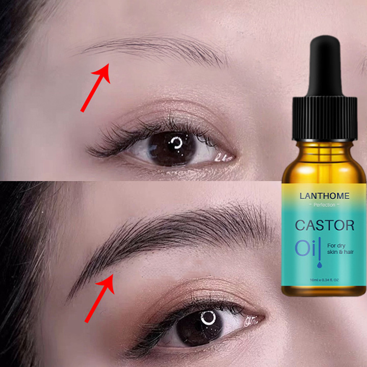Gambar ?Ready Stock?Natural Castor Oil Eyelashes Eyebrow Hair Growth Essential Oil Quickly Promotes Dense Hair Growth Mascara Eyelashes Growth Eyebrow Waterproof Long Lasting Safe and Effective