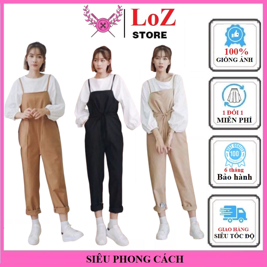 BIG SALE - SÉT Yếm( kèm áo) quần kaki buộc eo