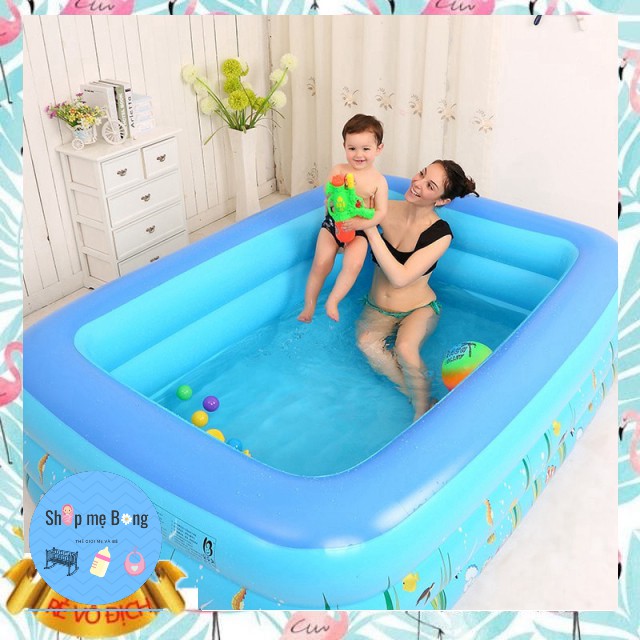 Bể Bơi Cho Bé Hồ Bơi Phao Cho Bé Bơm Hơi Tại Nhà 2 Tầng Nhiều Kích Thước Hàng Loại 1 Dày Dặn Có Đáy Chống Trượt