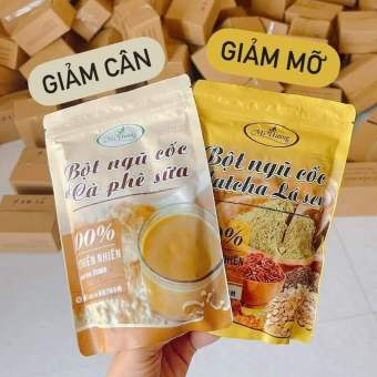 Bột Ngũ Cốc Matcha Lá Sen và Bột Ngũ Cốc Cà phê sữa Mị Hương