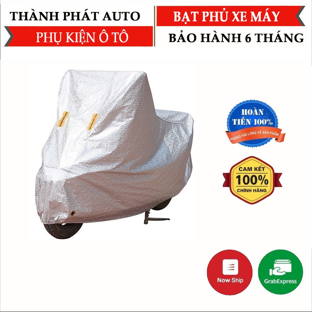 Bạt phủ xe máy che nắng che mưa, bạt phủ SH size to loại dầy xịn có phản quang cảnh báo