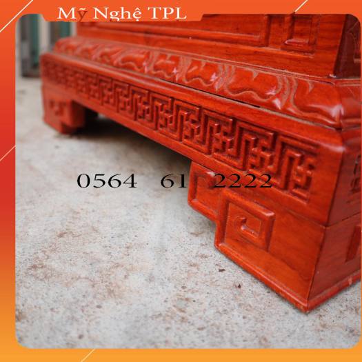 Đôn vuông kê tượng đế gỗ kê,đôn gỗ hương cao 30cm