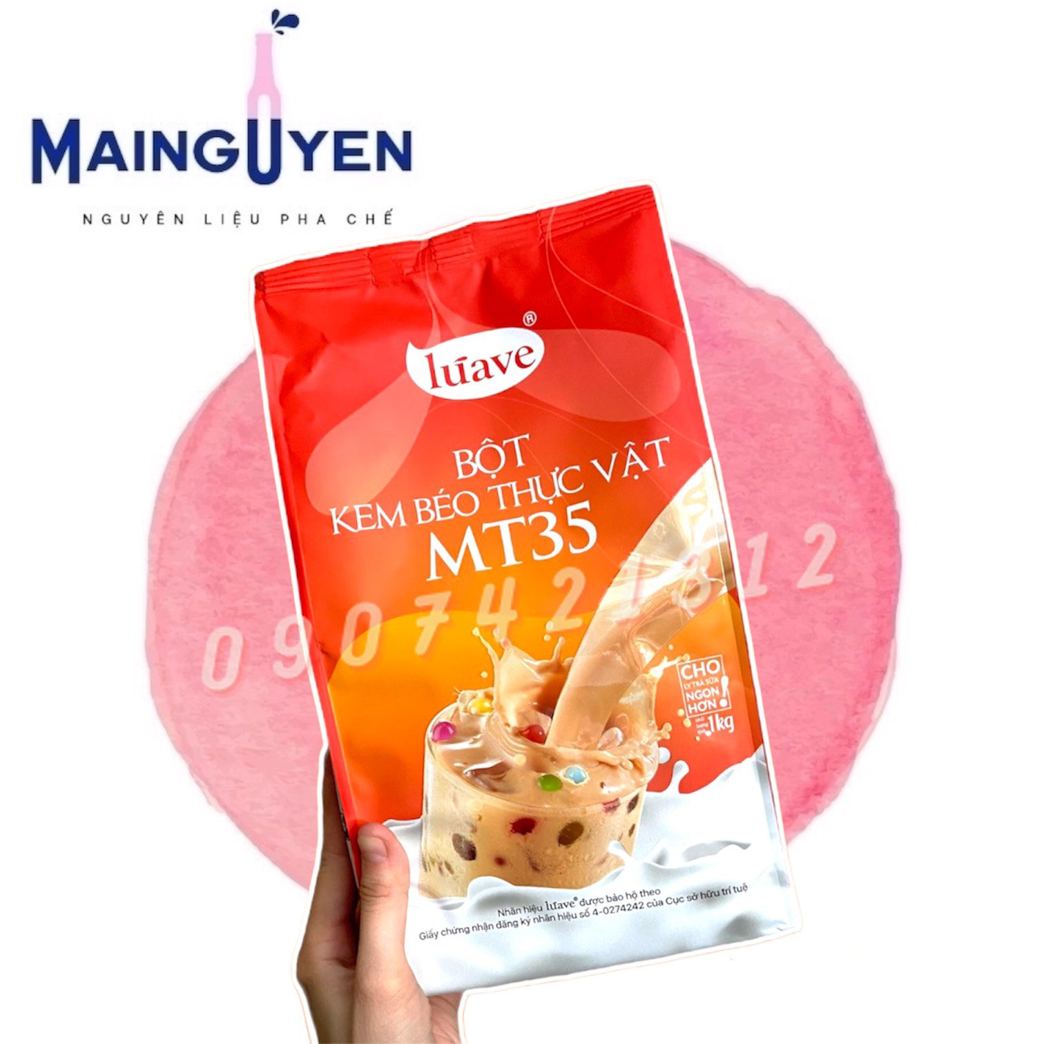Bột kem béo thức vật mt35 chuyên dùng pha chế trà sữa với công thức tôn vị trà gói 1kg pha chế trà sữa_nguyên liệu pha chế mai nguyên