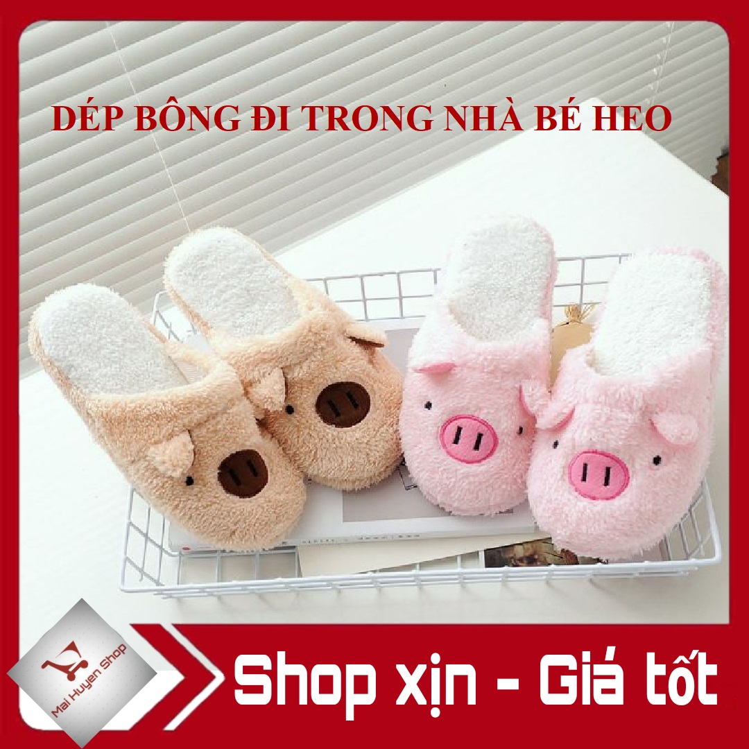 Dép bông đi trong nhà hình HEO - cho Nữ
