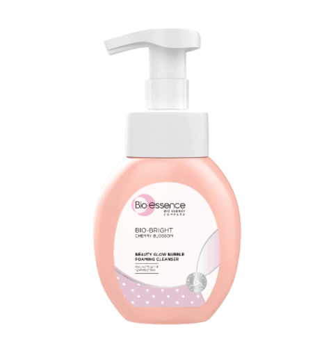 Gambar BIO ESSENCE Bio Bright Cherry Blossom Beauty Glow Bubble Cleanser (160ml)