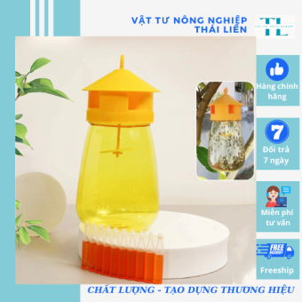 Lồng bẫy ruồi vàng 1L GOSE hũ bắt côn trùng kèm thuốc dẫn dụ hàng chính hãng