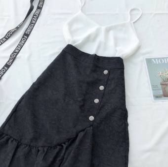 sét áo 2 dây tim & chân váy đuôi cá lệch tà