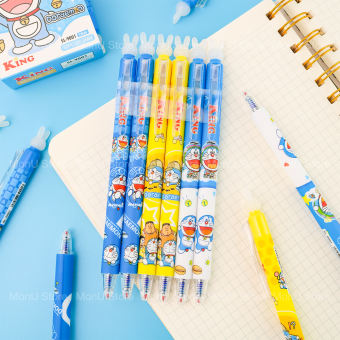 Bút bi xóa được mực xanh DORAEMON DOREMON tai thỏ dễ thương cute MON0473