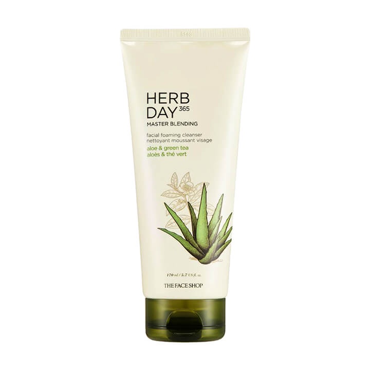 Sữa rửa mặt lô hội The Face Shop Herb Day Aloe 170ml - Hàn Quốc