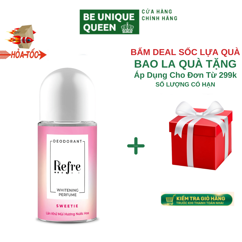 [MẪU MỚI NHẤT] Lăn khử mùi Refre dưỡng trắng hương ngọt ngào Refre Whitening 40ml