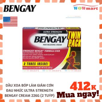 Dầu xoa bóp làm giảm cơn đau nhức Ultra Strength BENGAY Cream 226g (2 tuýp) - [MỸ]