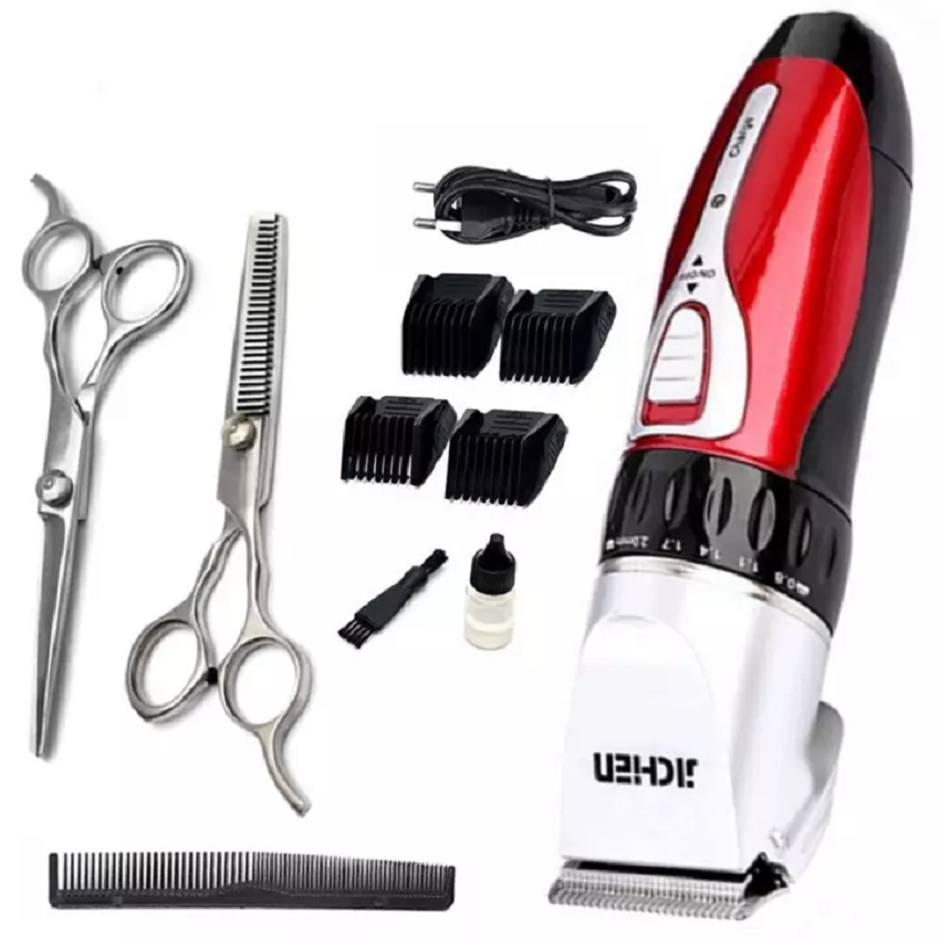 Tông đơ cắt tóc jichen 0817 - bộ tăng đơ máy cắt tóc nam nữ tại nhà