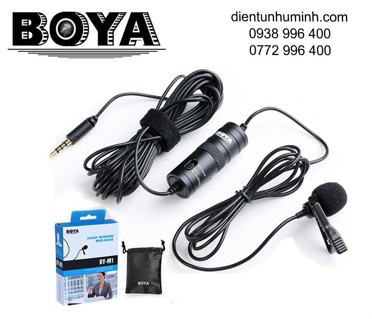 Míc cài áo có dây boya by m1, mic điện thoại , mic máy quay , micro