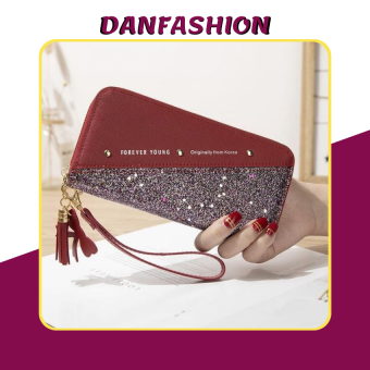 Ví nữ cầm tay đẹp kim tuyến kiểu dáng thời trang cao cấp VD04