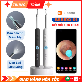 Dụng cụ lấy ráy tai nội soi Xiaomi Bebird R1 Dụng cụ lấy ráy tai máy hút ráy tai tự động thông minh Máy lấy ráy tai Xiaomi Bebird R1 tích hợp máy nội soi 3.0 mpx theo dõi qua app  Máy lấy ráy tai Xiaomi Bebird R1 bảo hành 24 tháng