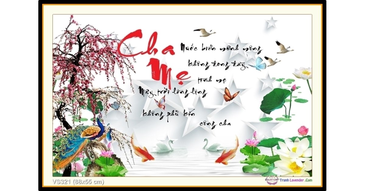 Tranh đính đá cha mẹ - kt:88*55cm _vs321_chưa đính đá