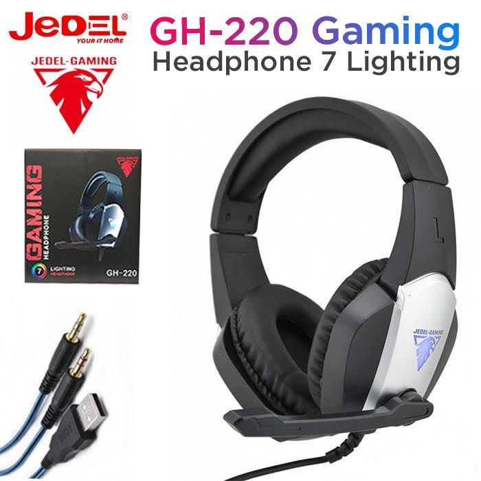 JEDEL GH-220 Gaming Headphones RGB Light 2 Pin 3.5mm Connector Clear Bass for PUBG Mine Craft LOL Fortnite Gaming Headphone, Wired gaming headset 6 Bf2d7437fe1faab274d0d9b93a949d2d