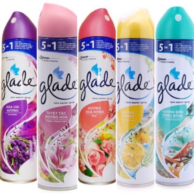 Mua 1 tặng 1 - Bình xịt thơm phòng Glade 280ml tặng kèm Gói khăn ướt 10 tờ